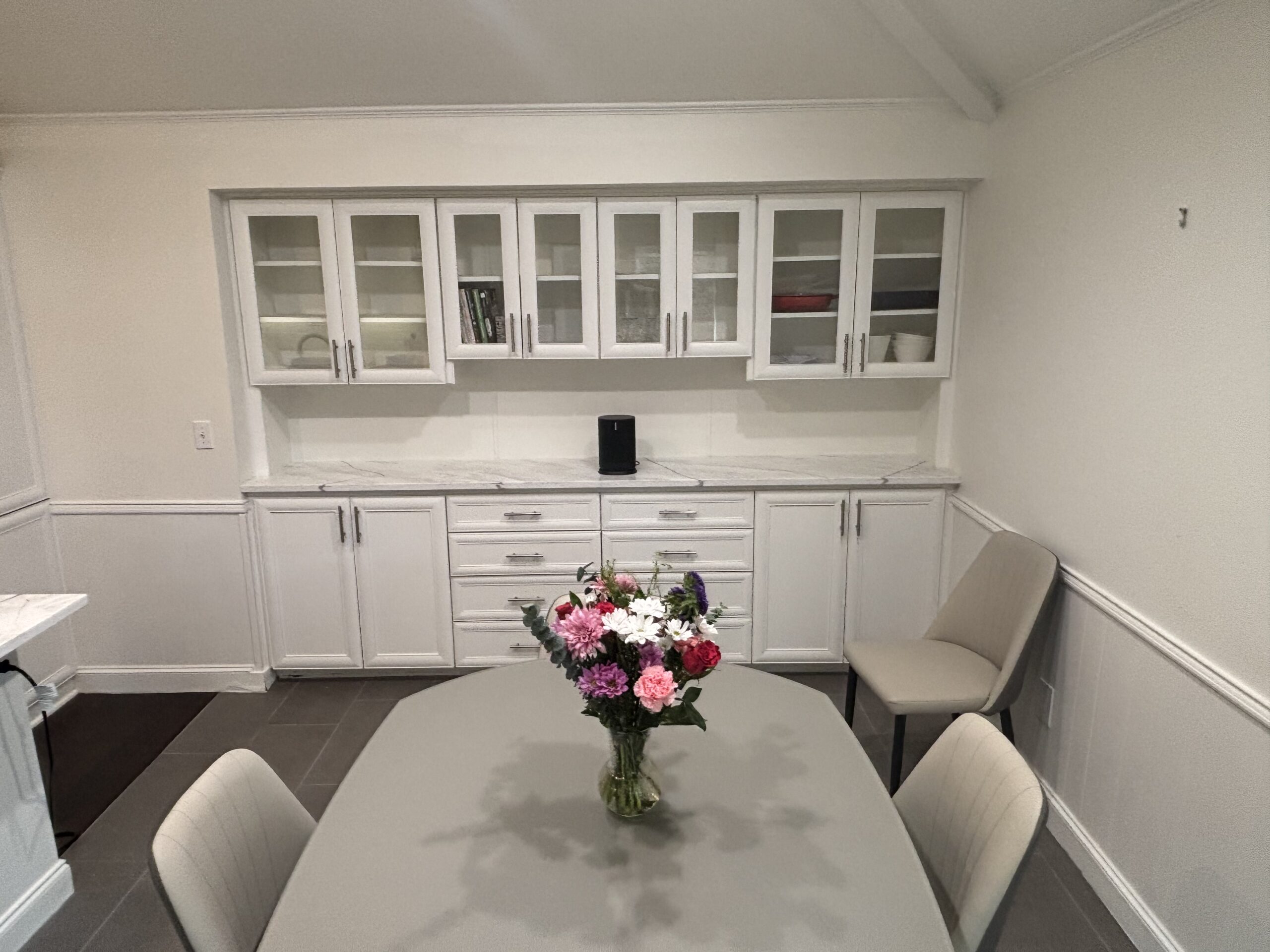Custom built-in cabinetry installed as part of a whole-home remodel
